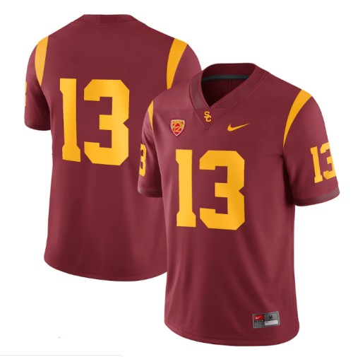 USC Trojans #13 Caleb Williams Red Stitched Jersey